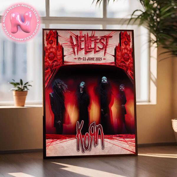 Korn With The Hellfest On 19th To 22th In Clisson France Hune 2025 Home Decor Poster Canvas