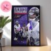 Lamar Jackson Baltimore Ravens Passes Michael Vick To Become The All Time QB Rushing Yards Leader 2024 NBA Season Home Decor Poster Canvas