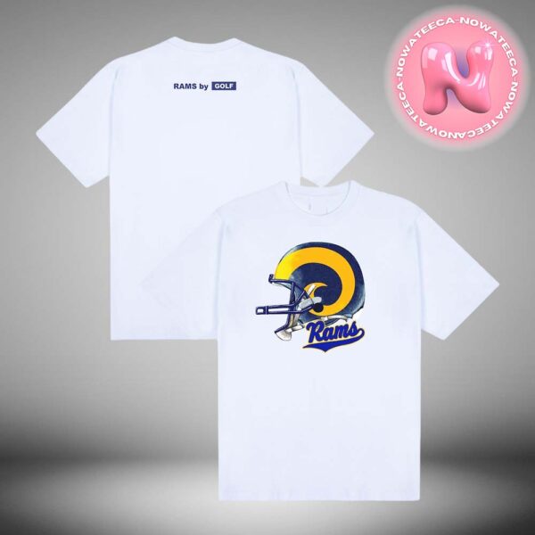 Los Angeles Rams GOLF WANG White Helmet Golf Wang x NFL Collection Two Sides Unisex T-Shirt