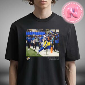 Los Angeles Rams Puka Nacua Black NFL Flash Features Week 14 Unisex T-Shirt