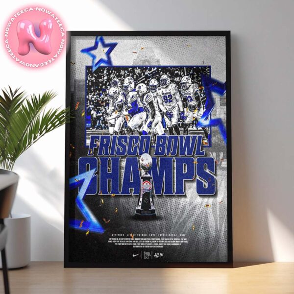 Memphis Tigers Wins The 2024 Frisco Bowl Champions NCAA Division Home Decor Poster Canvas