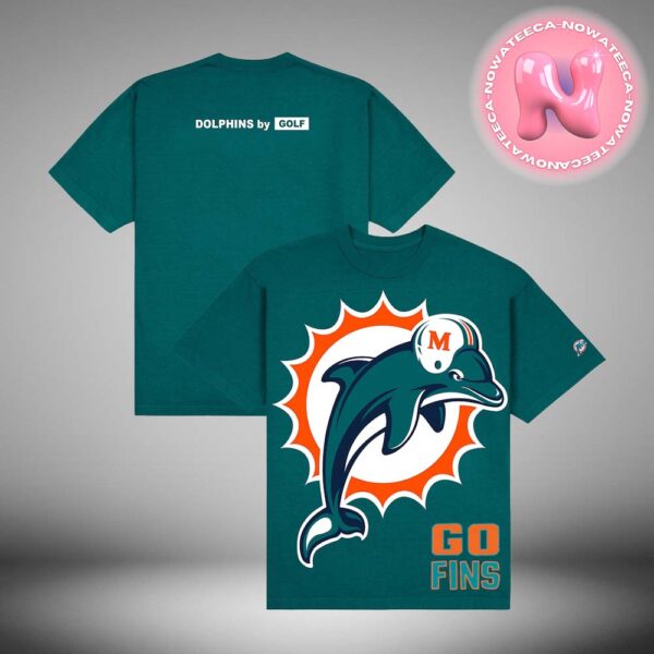 Miami Dolphins GOLF WANG Aqua Go Fins Golf Wang x NFL Collection All Over Print Shirt