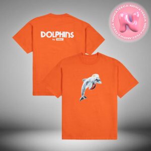 Miami Dolphins GOLF WANG Orange Cutout Golf Wang x NFL Collection Two Sides Unisex T-Shirt