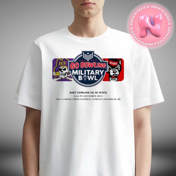 Military Bowl East Carolina Pirates Vs NC State Wolfpack Matchup At Navy Marine Corps Memorial Stadium On December 28th 2024 NCAA Unisex T-Shirt