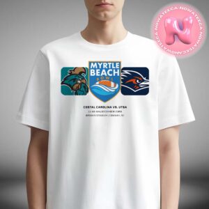 Myrtle Beach Bowl Coastal Carolina Chanticleers Vs UTSA Roadrunners Matchup At Brooks Stadium In Conway SC On December 23rd 2024 NCAA Unisex T-Shirt