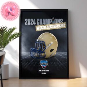 Navy Midshipmen Football 2024 Armed Forces Bowl Champions NCAA Division Home Decor Poster Canvas