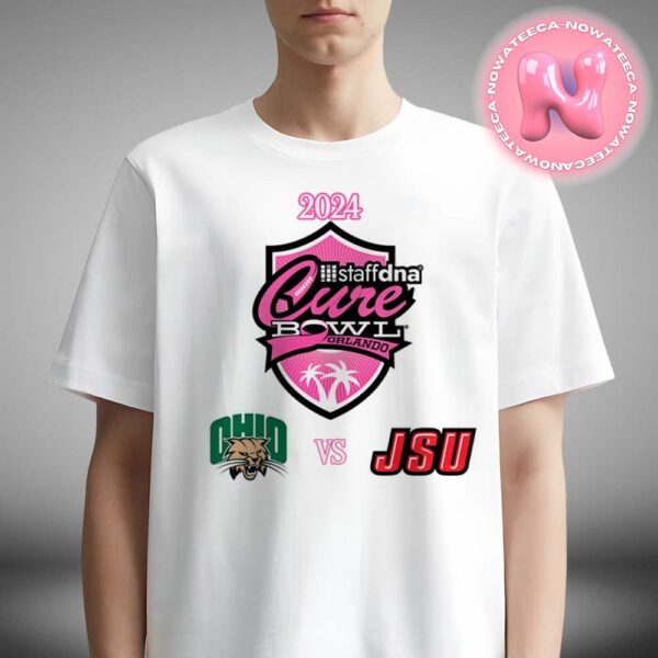 Ohio Bobcats Vs Jacksonville State Gamecocks 2024 Cure Bowl Matchup Unisex T-Shirt