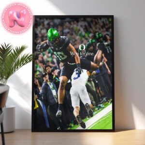 Oregon Ducks Football Moments Spectacular Score With Won for One Message 2024 NFL Playoffs Season Home Decor Poster Canvas