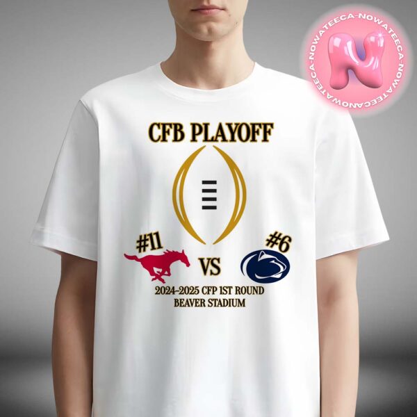 Penn State Nittany Lions Vs SMU Mustangs 2024-2025 CFB Playoff Matchup Unisex T-Shirt