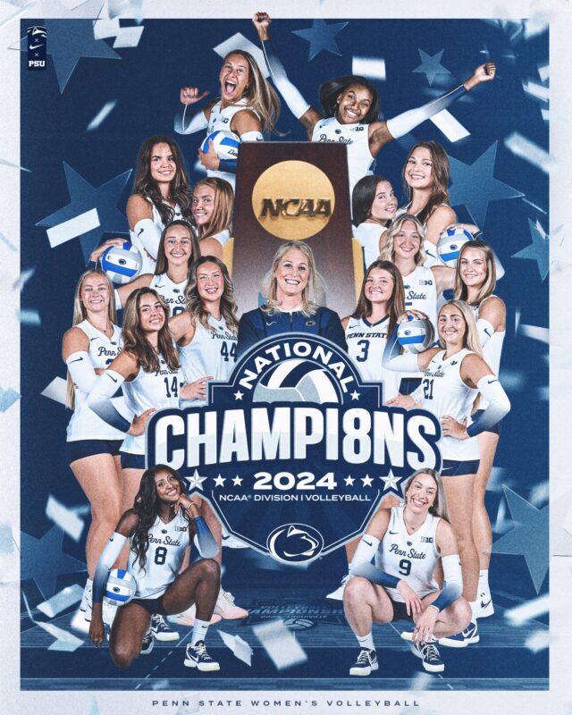 Penn State Nittany Lions Women's Volleyball National Champions 2024 NCAA Division Volleyball