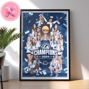 Penn State Nittany Lions Women’s Volleyball National Champions 2024 NCAA Division Volleyball Home Decor Poster Canvas