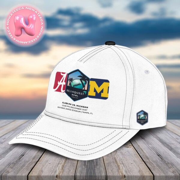 ReliaQuest Bowl Alabama Crimson Tide Vs Michigan Wolverines Matchup At Raymond James Stadium In Tampa FL On December 31st 2024 NCAA Classic Cap Hat Snapback