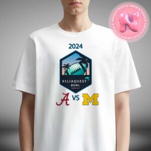 Reliaquest Bowl 2024 Alabama Crimson Tide Versus Michigan Wolverines Matchup In Tampa Florida On December 31 2024 Unisex T-Shirt