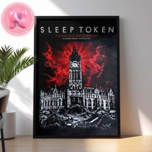 Sleep Token The Teeth Of God Tour Poster For Coop Live Arena In Manchester On Tuesday 26th November Home Decor Poster Canvas