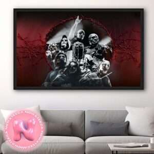 Slipknot Band Poster Dark Metal Art with Iconic Masked Members Home Decor Poster Canvas