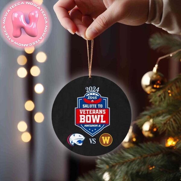 South Alabama Jaguars Vs Western Michigan 2024 Is4s Salute To Veterans Bowl Matchup Christmas Tree Decorations Ornament