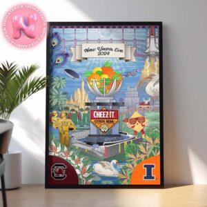 South Carolina Gamecocks New Years Eve 2024 2024 Cheez-It Citrus Bowl Home Decor Poster Canvas