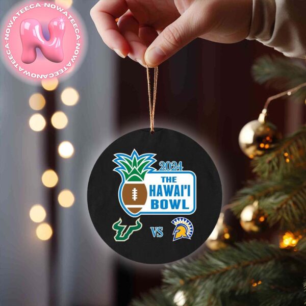 South Florida Bulls Vs San Jose State Spartans 2024 Hawaii Bowl Matchup Christmas Tree Decorations Ornament