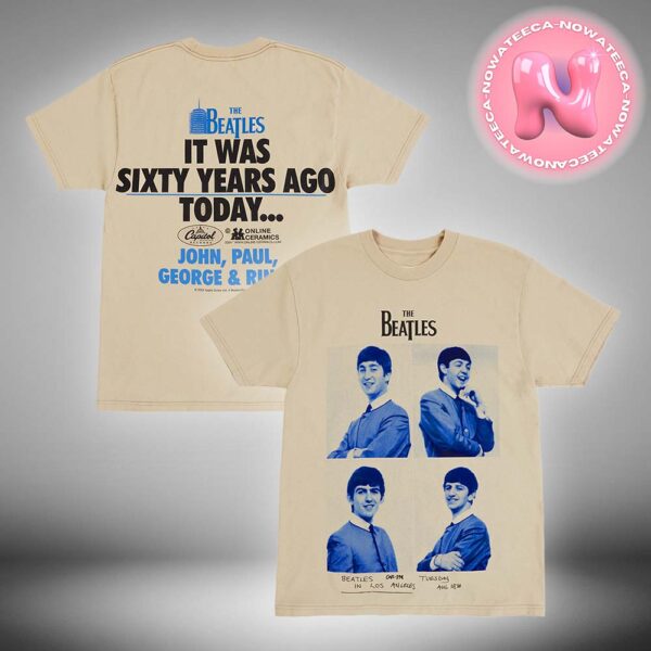 The Beatles x Online Ceramics Sixty Years Ago Today Unisex T-Shirt