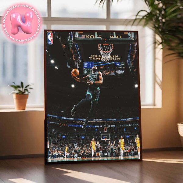 The Moment Jaylen Brown Became Player Of The Year 2024 NBA Season Boston Celtics Home Decor Poster Canvas