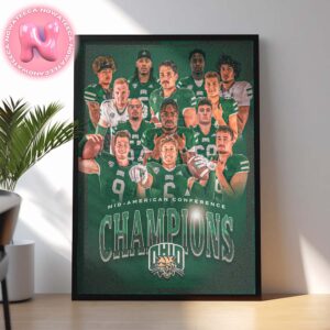 The Ohio Bobcats Are The Mid American Conference Champions 2024 NFL Playoffs Home Decor Poster Canvas