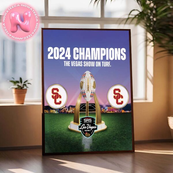 USC Trojans Football 2024 Las Vegas Bowl Champions NCAA Division Home Decor Poster Canvas