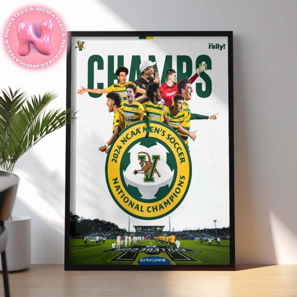 UVM Mens Soccer 2024 NCAA National Champions Division Home Decor Poster Canvas