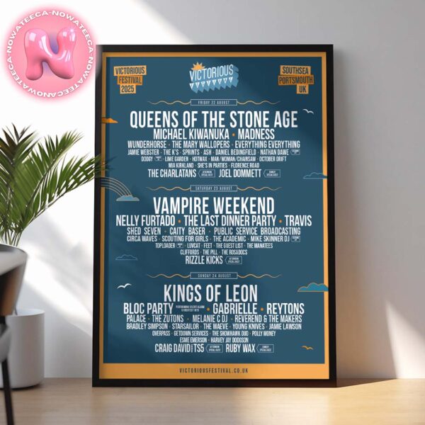 Victorious Festival 2025 Poster At Southsea Portsmouth UK On 22-23-24 August 2025 Home Decor Poster Canvas