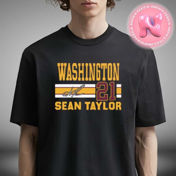 Washington Commanders Sean Taylor Homage Charcoal Name And Number Tri-Blend NFL Unisex T-Shirt