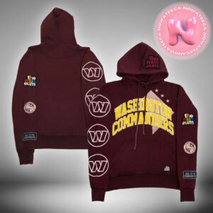 Washington Commanders The Museum Burgundy Vintage Wash Pullover Unisex Hoodie