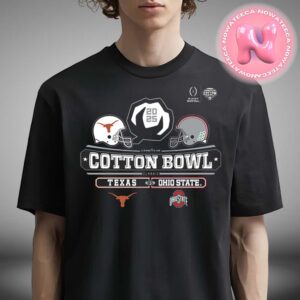 2025 Cotton Bowl Texas Longhorns Vs Ohio State Buckeyes Matchup Football NCAA Division Unisex T-Shirt