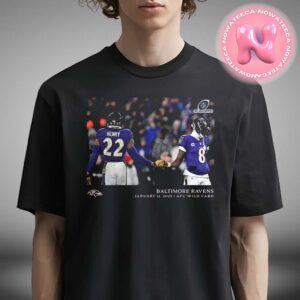 Baltimore Ravens Derrick Henry Black NFL Flash Features Wild Card Unisex T-Shirt