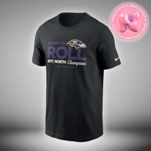 Baltimore Ravens Nike 2024 AFC North Division Champions Locker Room Trophy Collection Two Sides Unisex T-Shirt