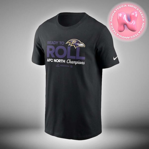 Baltimore Ravens Nike 2024 AFC North Division Champions Locker Room Trophy Collection Two Sides Unisex T-Shirt