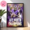 Baltimore Ravens Back To Back 2024 AFC North Division Champions Home Decor Poster Canvas