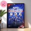 Buffalo Bills Vs Kansas City Chiefs 2024 AFC Championship Matchups NFL Playoffs Home Decor Poster Canvas