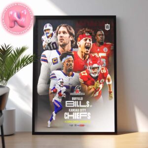 Buffalo Bills Vs Kansas City Chiefs AFC National Championship Matchups NFL Season 2024 Home Decor Poster Canvas