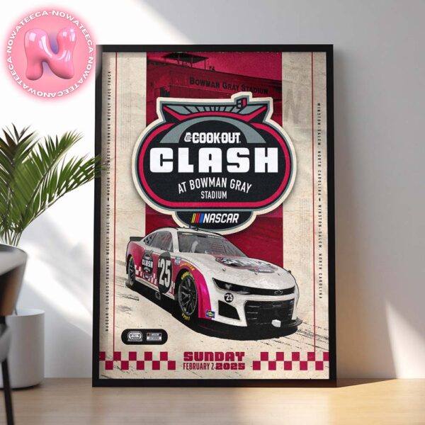 Cook Out Clash At Bowman Gray Stadium In Winston-Salem North Carolina On Sunday February 2 2025 Nascar Home Decor Poster Canvas