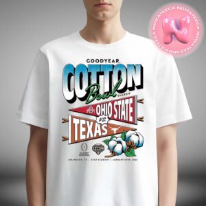 Cotton Bowl Classic Ohio State Buckeyes Vs Texas Longhorns Matchup Head To Head At Arlington TX On January 10th 2025 NCAA Division Unisex T-Shirt