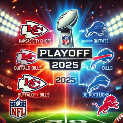 DALL·E 2025 01 14 17.28.41 A feature image for an article about the NFL Playoff Bracket 2025 showcasing a dynamic and vibrant playoff bracket graphic with logos of key teams li