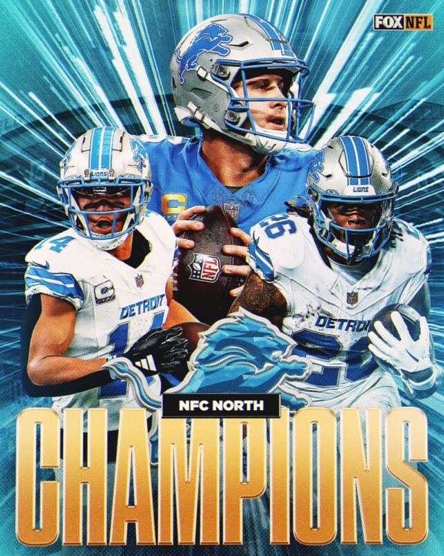 Detroit Lions Are The NFC North Division Champions 2024 NFL Season Playoffs