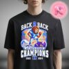 Detroit Lions Nike 2024 NFC North Division Champions Locker Room Trophy Collection Two Sides Unisex T-Shirt