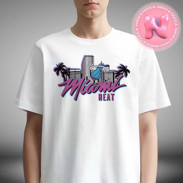 Homage Miami HEAT NBA Original Vice Skyline Tee Unisex T-Shirt