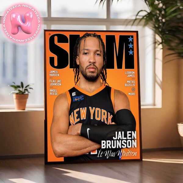 Jalen Brunson From New York Knicks On The SLAM 243 Cover Magazine Home Decor Poster Canvas