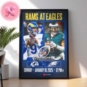 Los Angeles Rams Vs Philadelphia Eagles NFL Divisional Matchups On Sunday January 19th 2025 Home Decor Poster Canvas