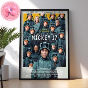 Mickey 17 New Poster With Bobert Pattinson Reseasing On 7th March 2025 Home Decor Poster Canvas