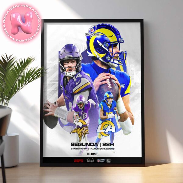 Minnesota Vikings Vs Los Angeles Rams NFL Wild Card Matchups 2025 Divisional Round At Sate Farn Stadium Home Decor Poster Canvas