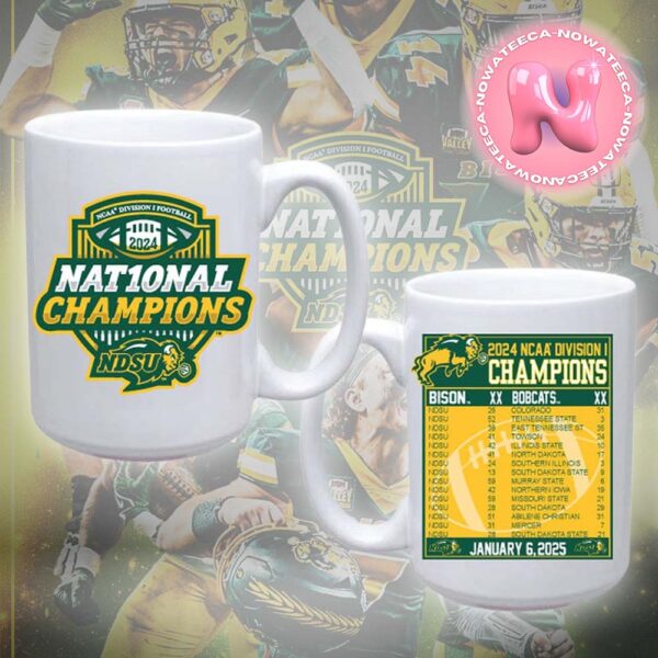 North Dakota State Bison Has Been Winner The 2024 NCAA Divison I Championship Division Coffee Ceramic Mug