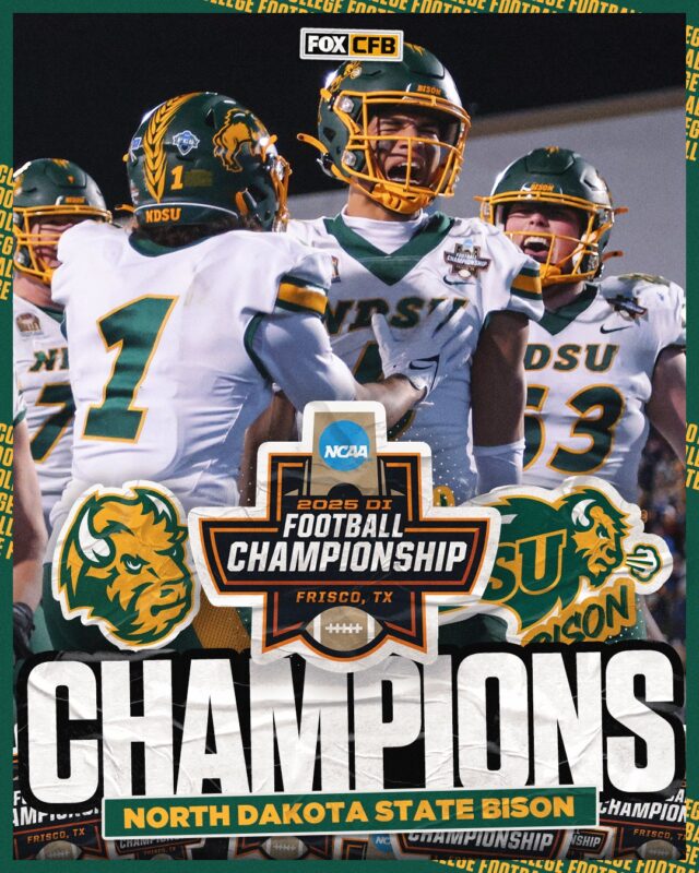 North Dakota State Bison Wins The 2025 DI Football Championship NCAA Division