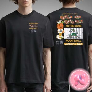 Notre Dame Fighting Irish 2025 Orange Bowl Bound Football Champions NCAA Division Two Sides Unisex T-Shirt